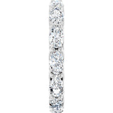 14K Gold Oval Lab-Grown Diamond Sculptural Eternity Band - 5x3mm Stones - White Gold - view 4