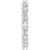 Platinum Oval Lab-Grown Diamond Sculptural Eternity Band - 5x3mm Stones - view 4