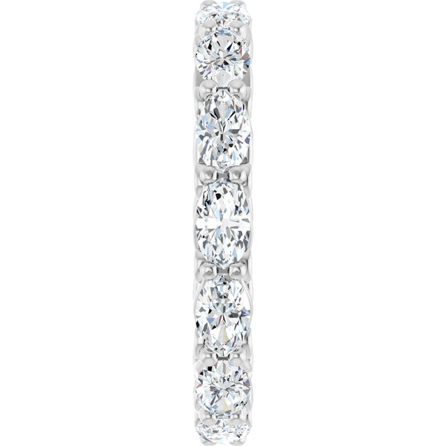 Platinum Oval Lab-Grown Diamond Sculptural Eternity Band - 5x3mm Stones - view 4