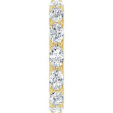 14K Gold Oval Lab-Grown Diamond Sculptural Eternity Band - 5x3mm Stones - Yellow Gold - view 4