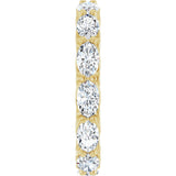 14K Gold Oval Lab-Grown Diamond Sculptural Eternity Band - 5x3mm Stones - Yellow Gold - view 4