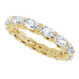 14K Gold Oval Lab-Grown Diamond Sculptural Eternity Band - 5x3mm Stones - Yellow Gold - view 5
