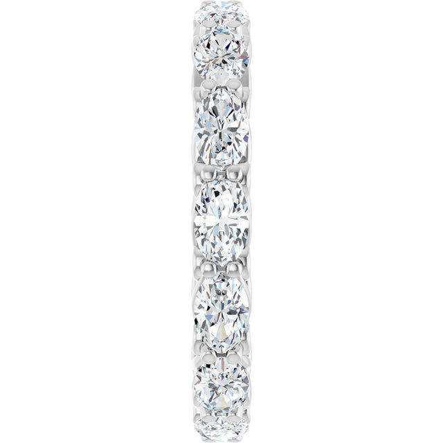 Platinum Oval Lab-Grown Diamond Sculptural Eternity Band - 5x3mm Stones - view 4