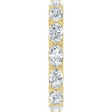 14K Gold Oval Lab-Grown Diamond Sculptural Eternity Band - 5x3mm Stones - Yellow Gold - view 4