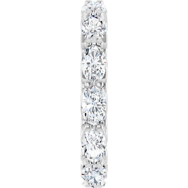 Platinum Oval Lab-Grown Diamond Sculptural Eternity Band - 5x3mm Stones - view 4