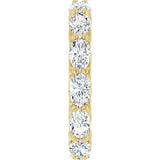 14K Gold Oval Lab-Grown Diamond Sculptural Eternity Band - 5x3mm Stones - Yellow Gold - view 4