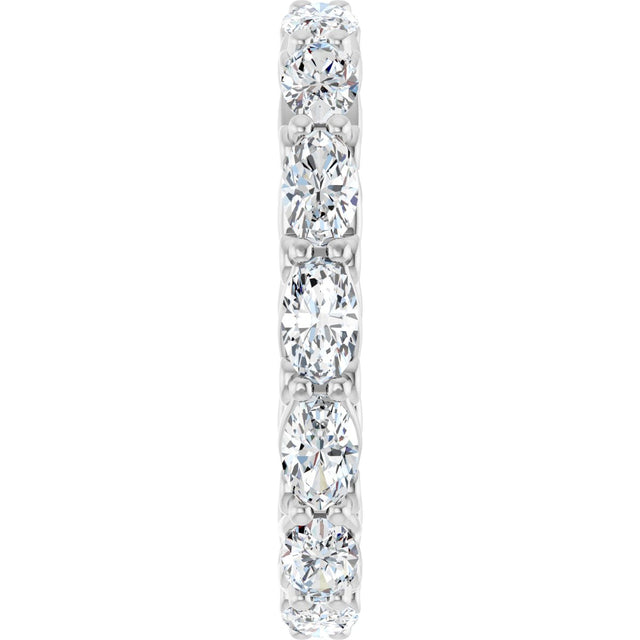 Platinum Oval Lab-Grown Diamond Sculptural Eternity Band - 5x3mm Stones - view 4
