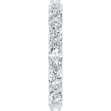 14K Gold Oval Lab-Grown Diamond Sculptural Eternity Band - 5x3mm Stones - White Gold - view 4