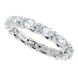 Platinum Oval Lab-Grown Diamond Sculptural Eternity Band - 5x3mm Stones - view 5