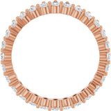 14K Gold Pear Lab-Grown Diamond Eternity Band - 3x2mm Stones - Rose Gold - view 7
