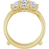 14K Gold Round Lab-Grown Diamond Ring Guard - 1 1/2-2 CTW - Yellow Gold - view 2