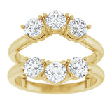 14K Gold Round Lab-Grown Diamond Ring Guard - 1 1/2-2 CTW - Yellow Gold - view 3