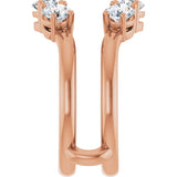 14K Gold Round Lab-Grown Diamond Ring Guard - 1 1/2-2 CTW - Rose Gold - view 4