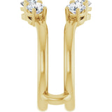14K Gold Round Lab-Grown Diamond Ring Guard - 1 1/2-2 CTW - Yellow Gold - view 4