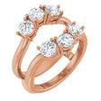 14K Gold Round Lab-Grown Diamond Ring Guard - 1 1/2-2 CTW - Rose Gold