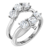 14K Gold Round Lab-Grown Diamond Ring Guard - 1 1/2-2 CTW - White Gold