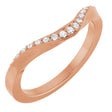 14K Gold Round Lab-Grown Diamond Contour Band - 1/8 CTW - Rose Gold