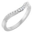 Platinum Round Natural Diamond Contour Band - 1/8 CTW (Style 127299)