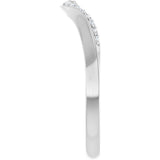 Platinum Round Lab-Grown Diamond Contour Band - 1/8 CTW - view 4