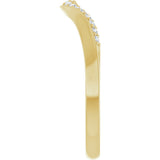 14K Gold Round Lab-Grown Diamond Contour Band - 1/8 CTW - Yellow Gold - view 4