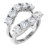 Platinum Round Lab-Grown Diamond Ring Guard - 1 1/5-2 1/2 CTW