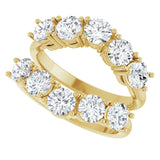 14K Gold Round Lab-Grown Diamond Ring Guard - 1 1/5-2 1/2 CTW - Yellow Gold - view 5