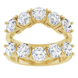 14K Gold Round Lab-Grown Diamond Ring Guard - 1 1/5-2 1/2 CTW - Yellow Gold - view 3