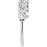 Platinum Pear Lab-Grown Diamond Anniversary Band - 3/4-1 1/4 CTW - view 4