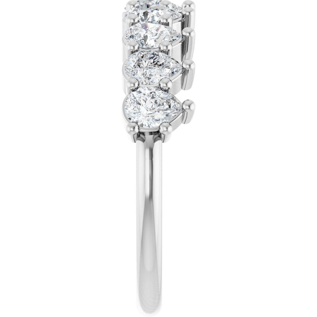 Platinum Pear Lab-Grown Diamond Anniversary Band - 3/4-1 1/4 CTW - view 4