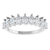 Platinum Pear Lab-Grown Diamond Anniversary Band - 3/4-1 1/4 CTW - view 3