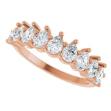 14K Gold Pear Lab-Grown Diamond Anniversary Band - 3/4-1 1/4 CTW - Rose Gold - view 5