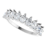 14K Gold Pear Lab-Grown Diamond Anniversary Band - 3/4-1 1/4 CTW - White Gold - view 5