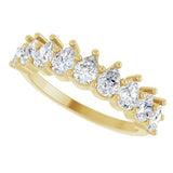14K Gold Pear Lab-Grown Diamond Anniversary Band - 3/4-1 1/4 CTW - Yellow Gold - view 5