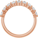 14K Gold Pear Lab-Grown Diamond Anniversary Band - 3/4-1 1/4 CTW - Rose Gold - view 2