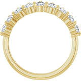 14K Gold Pear Lab-Grown Diamond Anniversary Band - 3/4-1 1/4 CTW - Yellow Gold - view 2