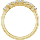 14K Gold Round Lab-Grown Diamond Seven-Stone Hidden Heart Anniversary Band - 1/5-5/8 CTW - Yellow Gold - view 2