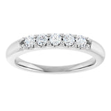 Platinum Round Lab-Grown Diamond Five-Stone Anniversary Band - 1/6-1/2 CTW (Style 127347) - view 3