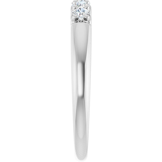 Platinum Round Lab-Grown Diamond Five-Stone Anniversary Band - 1/6-1/2 CTW (Style 127347) - view 4