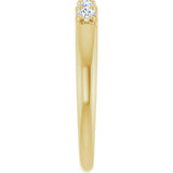 14K Gold Round Lab-Grown Diamond Five-Stone Anniversary Band - 1/6-1/2 CTW (Style 127347) - Yellow Gold - view 4