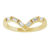 14K Gold Straight Baguette Lab-Grown Diamond Contour Band - 1/6 CTW - Yellow Gold - view 3