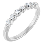 Platinum Round Lab-Grown Diamond Shared-Prong Anniversary Band