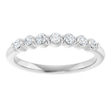 Platinum Round Natural Diamond Shared-Prong Anniversary Band - view 3