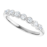 Platinum Round Natural Diamond Shared-Prong Anniversary Band - view 5