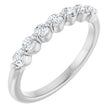 Platinum Round Lab-Grown Diamond Shared-Prong Anniversary Band