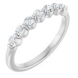 Platinum Round Lab-Grown Diamond Shared-Prong Anniversary Band