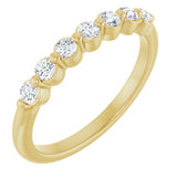 14K Gold Round Lab-Grown Diamond Shared-Prong Anniversary Band - Yellow Gold
