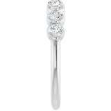 Platinum Round Lab-Grown Diamond Shared-Prong Anniversary Band - view 4