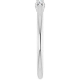 Platinum Round Natural Diamond Three-Stone Anniversary Band - 1/6-05 CTW - view 4