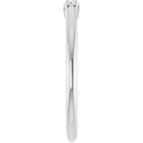 14K Gold Round Lab-Grown Diamond Three-Stone Anniversary Band - 06-08 CTW - White Gold - view 4
