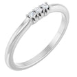 Platinum Round Lab-Grown Diamond Three-Stone Anniversary Band - 06-08 CTW